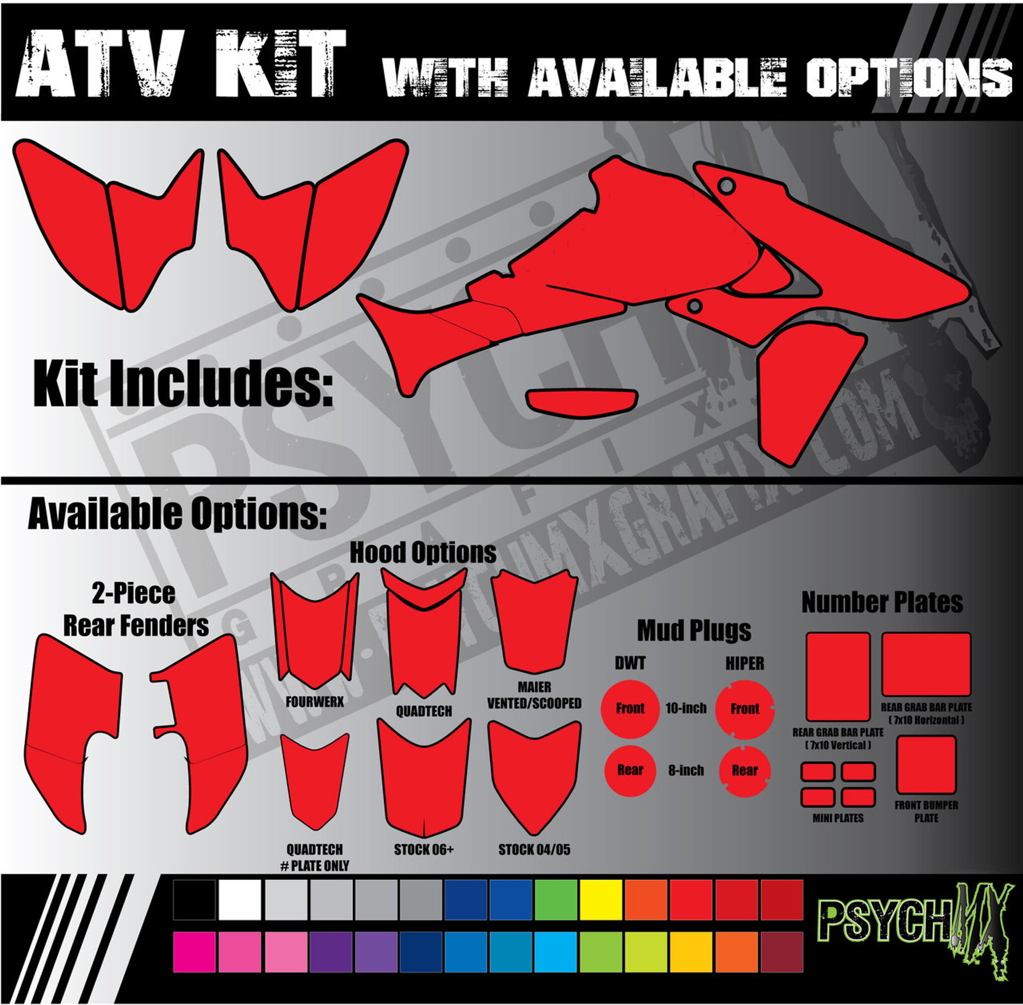 Honda Retro Series | ATV Graphics Kit
