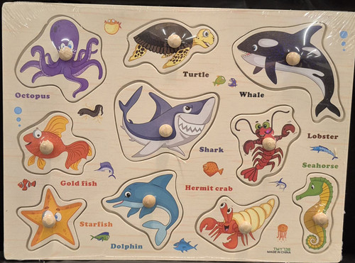 Wooden Nail Puzzle Sea World