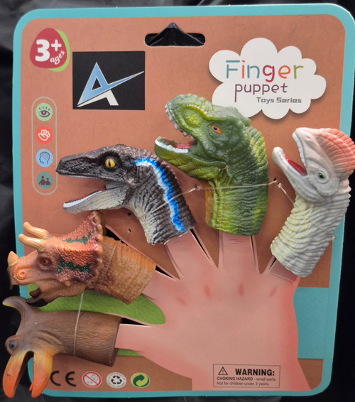 Soft Vinyl Finger Puppets Dino Style 1