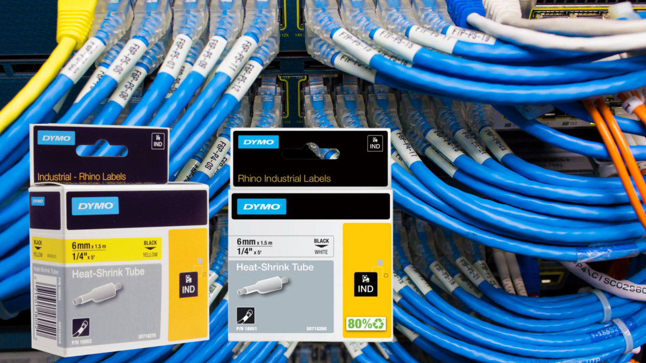 DYMO Rhino Heat Shrink: Sizes, Machines & Applications Guide DYMO Rhino Heat Shrink: Sizes, Machines & Applications Guide