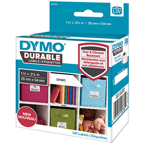 Dymo #1976411 Durable Labelwriter Lw White Address Labels 25X54mm (Roll Of 160) | DymoOnline