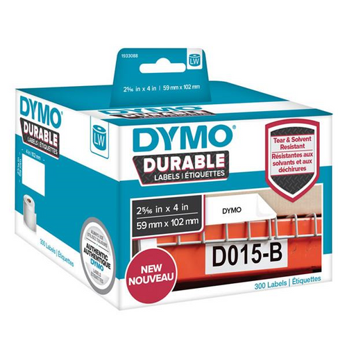 Dymo #1933088 Durable Lw450 Shipping Label White 59mmx102mm Roll Of 300 | DymoOnline