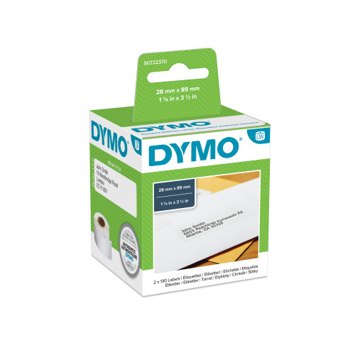 Dymo #99010 / S0722370 Labelwriter Standard Address White Paper Labels 28x89mm | DymoOnline