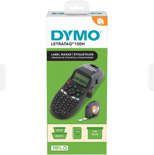 Dymo #0943060 Letratag Lt100-H Handheld Personal Labelling Machine / Label Maker In Black | DymoOnline