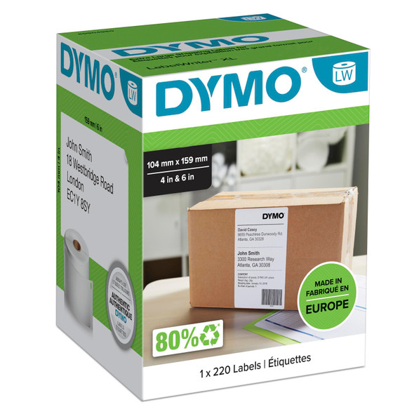 Dymo 5XL 4XL Extra Large Shipping Labels 104X159mm DymoOnline