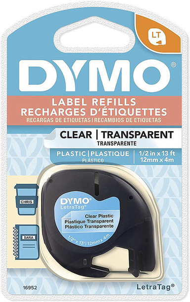 Dymo LetraTag Label Tape Clear Plastic (SKU 91331) - DymoOnline