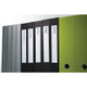 Lever arch files with white spine labels for organised office filing