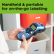 Using DYMO LetraTag LT100H in Blue to label storage boxes at home