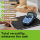 DYMO LetraTag LT100H Blue model labelling pantry containers on a wooden surface