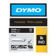 DYMO Rhino Industrial Vinyl Tape 12mm black on white shown in official retail packaging