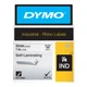 DYMO Rhino Self-Laminating Label Tape 24mm white on black shown in original product packaging