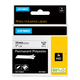 DYMO Rhino permanent polyester labels 24mm black on white in retail packaging