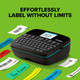 DYMO LabelManager Executive 640 CB displayed with wide-format label options and ergonomic keyboard