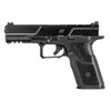 ZEV OZ9 Combat 9mm Luger 4.49" 17+1 Black, Black DLC Steel Black Polymer Grip - OZ9-STD-COMBAT-B-B - 811338035189