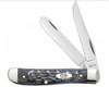 Case XX™ Pocket Worn Crandall Jigged Gray Bone Mini Trapper Carbon Steel Pocket Knife - 021205584140