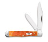 Case Crandall Jig Cayenne Bone Small Swell Center Jack Pocket Knife 3" Closed - 021205358116