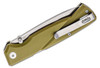 CRKT 6434 Kova 3.50" Folding Drop Point Plain Satin 8Cr13MoV SS Blade/OD Green GRN Handle Includes Pocket Clip - 794023643404