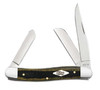 Case Smooth Green and Black Micarta Medium Stockman Pocket Knife 3.63" Closed - 021205234717