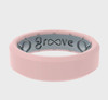 Groove Edge Thin Silicone Ring - Rose Quartz - 195589067305