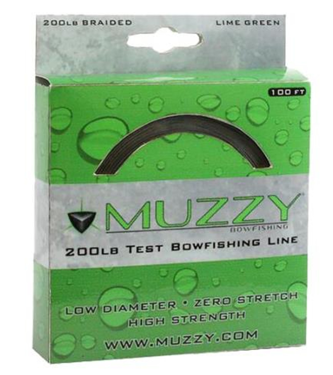 Muzzy Bowfishing Lime Green Braided 200lb Line - Simmons Sporting Goods