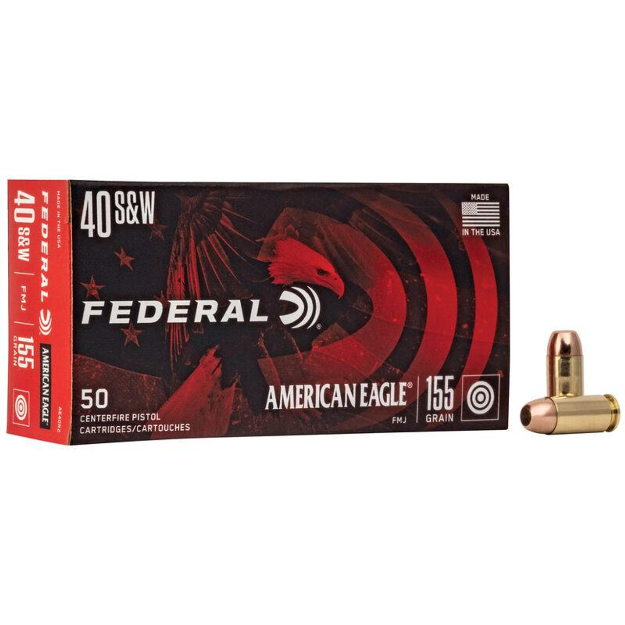 Federal American Eagle .40 S&W Ammo 155 Grain FMJ - Simmons 