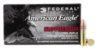 Federal AE22SUP1 American Eagle Suppressor 22 LR 45 gr Copper-Plated Solid Point 50 ROUNDS PER BOX - 029465058265
