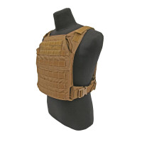 Grey Ghost Gear Minimalist Plate Carrier 10"x12" Plate Compatible MOLLE/PALS Webbing Coyote Brown - 810001170011