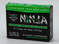 Apex Ammunition Turkey Ninja TSS 20ga 3" #8.5 Shot - 1-5/8oz - 5/Box - 850010408217