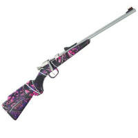 Henry Repeating Arms Mini Bolt Bolt Action Rifle .22 Long Rifle 16.25" Barrel Single Shot Synthetic Stock Muddy Girl Stainless Steel H005MG - 619835015020