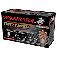 Winchester Defender 12 ga Ammo 2-3/4" 9 Pellet 00 Buck Box of 10 - 020892026520