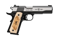 Browning 1911-380 Black Label Medallion 4.25" Barrel | Stainless Steel/Black With Maple Grips - 023614861812