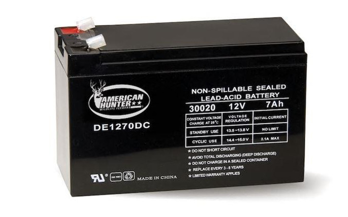 American Hunter 12 Volt 7 Amp HR Rechargeable Battery - 758365300203