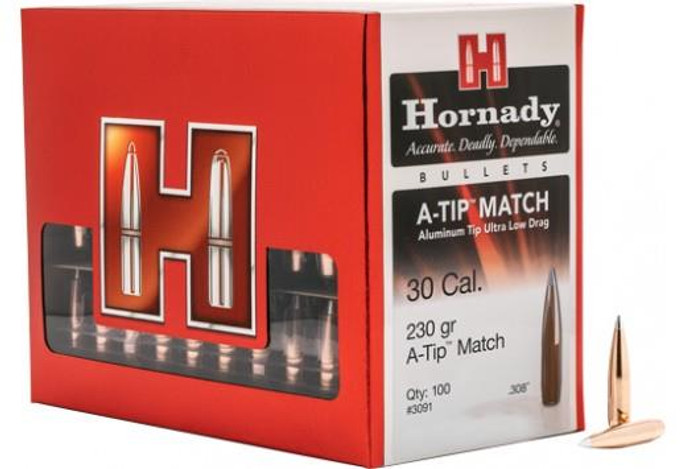 Hornady Bullet 3091 .308 230 GR A-TIP 100CT - 090255230918