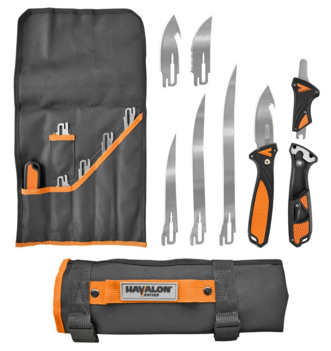 Havalon Talon Hunt Interchangeable Fixed Blade Kit with Four Blades and Nylon Roll Pack - 736370521608