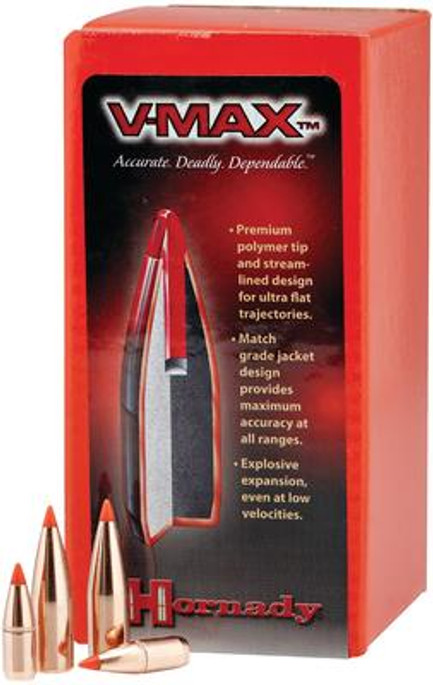 Hornady V-Max Varmint Bullet .224 Diameter 55 Grain - 090255222715