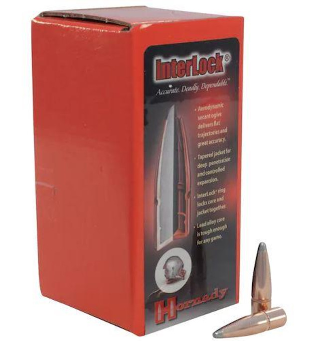 Hornady InterLock  7mm .284 Caliber 139 Grain Spire Point 100 Rounds Per Box - 090255228205