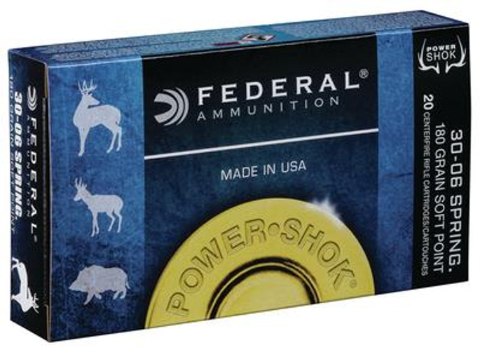 Federal Power-Shok .30-06 Springfield 180 Grain Soft Point - 029465084585