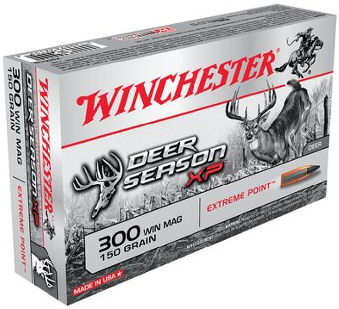 Winchester Deer Season XP .300 Winchester Magnum 150 Grain Extreme Point Polymer Tip 20 Rounds Per Box - X300DS - 020892221598