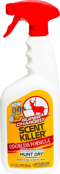 Wildlife Research Scent Killer Spray - Super Charged - 24 FL OZ Trigger Spray Bottle - 024641005552