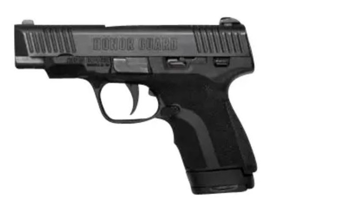 Honor Defense HG9CLEMS Honor Guard Sub-Compact 9mm Luger 3.80" 9rd Black Stainless Steel Black Polymer Grip - 855995009589
