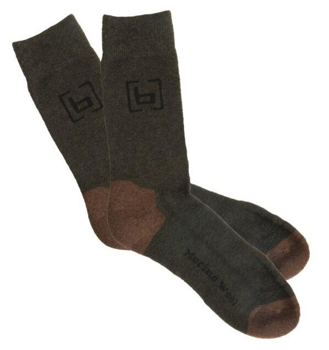 Banded Wool Socks Mid Light Weight Forest Green - 848222030104