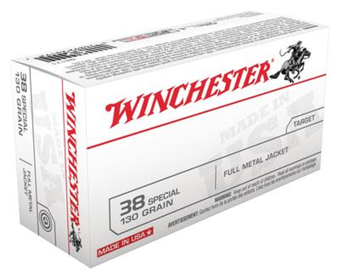 Winchester Usa 38 Special 130 Grain Fmj 50 Rounds - 020892201927