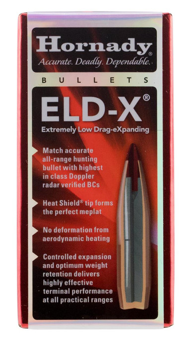 HORNADY ELD-X 7MM .284 162 GRAIN EXTREMELY LOW DRAG-EXPANDING 100 ROUNDS PER BOX - 2840 - 090255228403