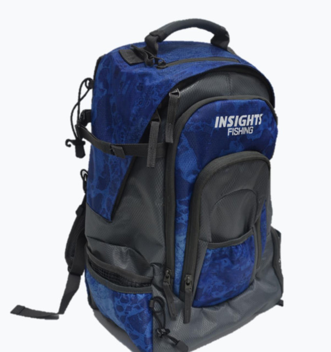 Insights Fishing i3 Tackle Backpack Realtree Wav3 Blue - 850023834003