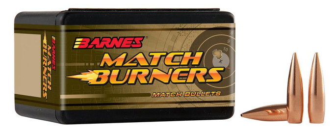 Barnes Bullets 30864 Match Burners  6mm 112 gr Boat-Tail Match 100 Per Box - 716876243112