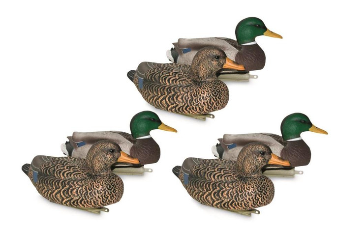 Mayhem Decoys Mallard Painted Head Floater Duck Decoys, 6 Pack - 892580003478