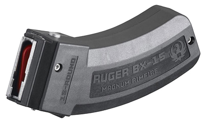 Ruger 90585 OEM  Black BX-15 Detachable 15rd for 17 HMR, 22 WMR Ruger American Rimfire, 77 - 736676905850