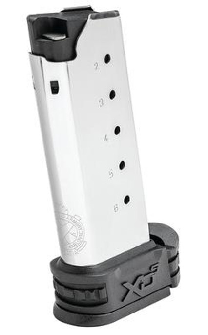 SPRINGFIELD XD-S Mid-Size Magazine with Black Sleeve for Backstraps 1 and 2 .45 ACP 6 Round - 706397897901