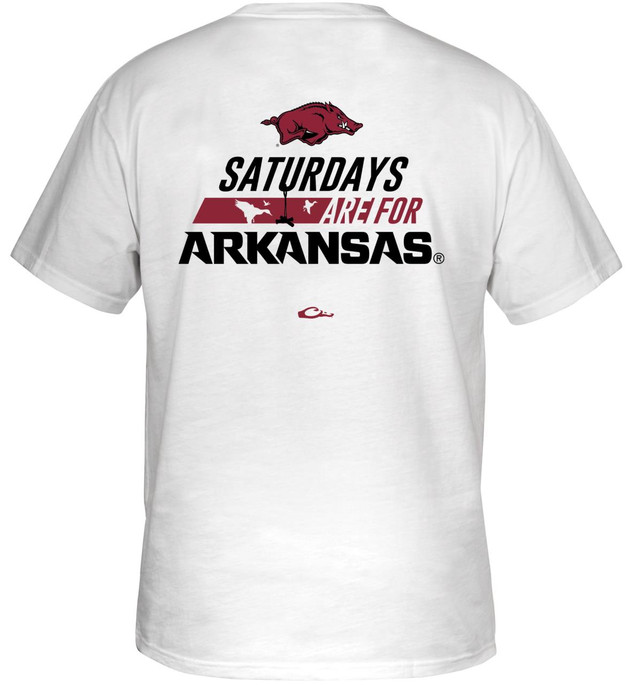 Drake Short Sleeve Arkansas Saturdays T Shirts - SD-ARK-9070 - 659601189579