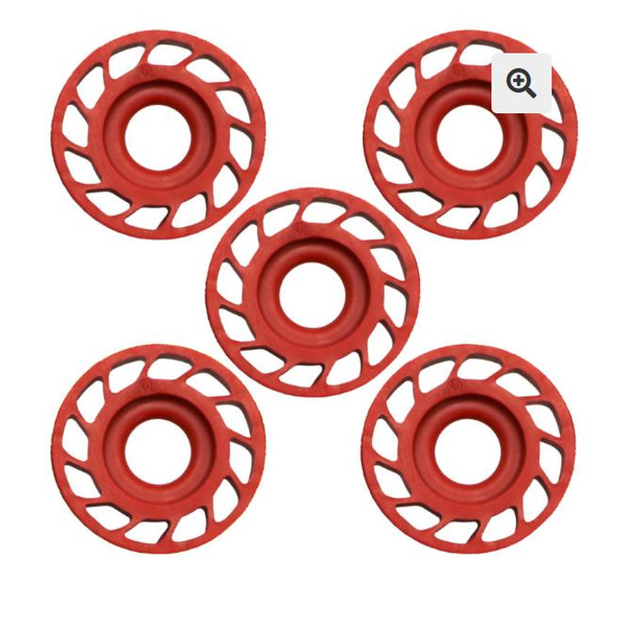 Mathews Harmonic Dampers Rubber Roller 3/4" 5 Pack Red - 720770002430